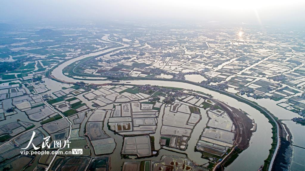 2月13日，安徽宣州区水阳镇“中国幼蟹第一镇”，万亩蟹苗养殖基地。